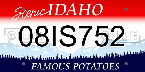 08IS752 Idaho License Plate