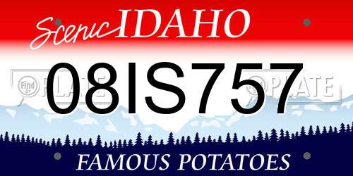 08IS757 Idaho License Plate