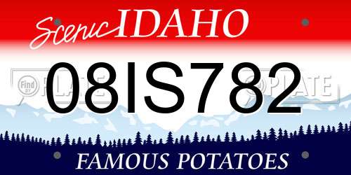08IS782 Idaho License Plate