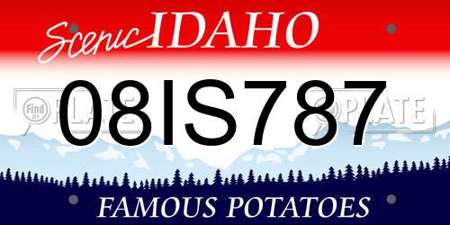 08IS787 Idaho License Plate