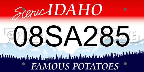 08SA285 Idaho License Plate