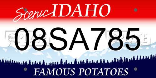 08SA785 Idaho License Plate