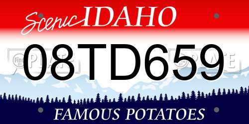 08TD659 Idaho License Plate