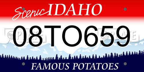 08TO659 Idaho License Plate