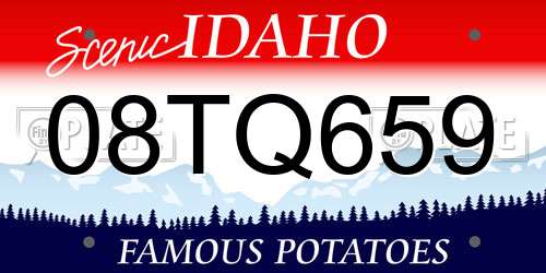 08TQ659 Idaho License Plate