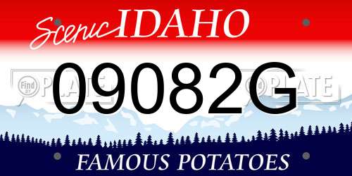 09082G Idaho License Plate