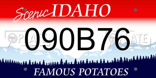 090B76 Idaho License Plate