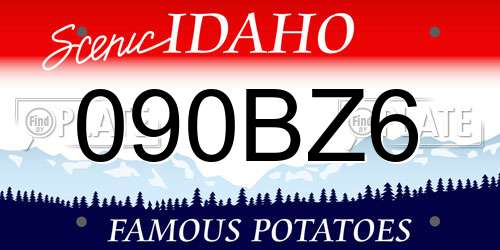 090BZ6 Idaho License Plate