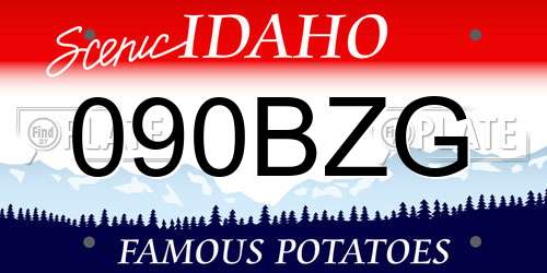 090BZG Idaho License Plate
