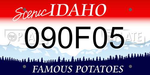 090F05 Idaho License Plate