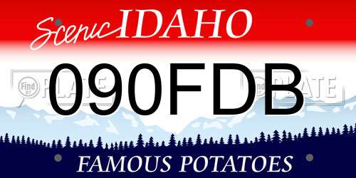 090FDB Idaho License Plate