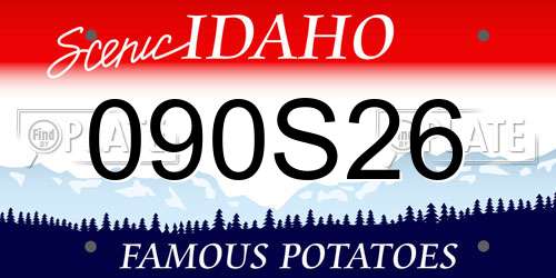 090S26 Idaho License Plate