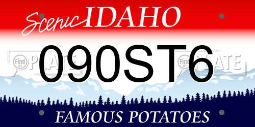090ST6 Idaho License Plate