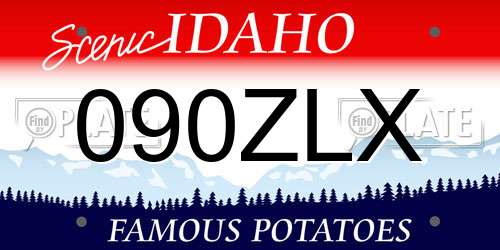090ZLX Idaho License Plate