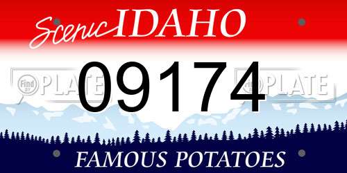 09174 Idaho License Plate