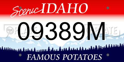 09389M Idaho License Plate
