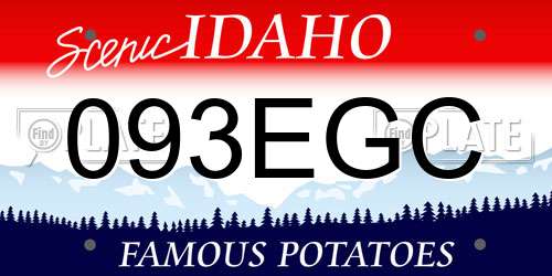 093EGC Idaho License Plate