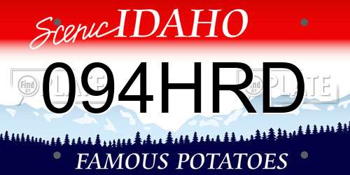 094HRD Idaho License Plate