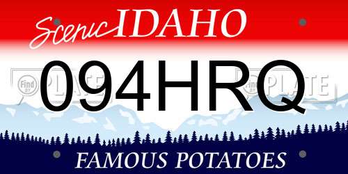 094HRQ Idaho License Plate