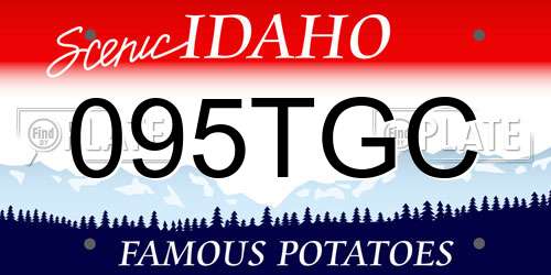 095TGC Idaho License Plate