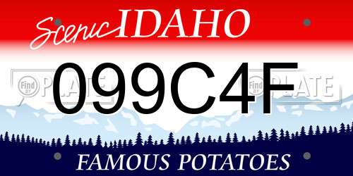 099C4F Idaho License Plate