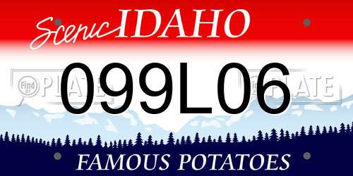 099L06 Idaho License Plate