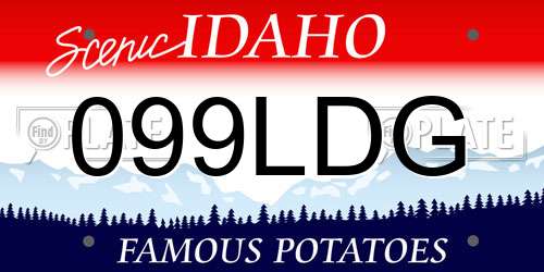 099LDG Idaho License Plate