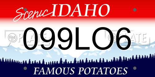 099LO6 Idaho License Plate