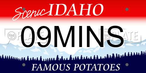 09MINS Idaho License Plate