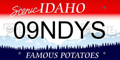 09NDYS Idaho License Plate