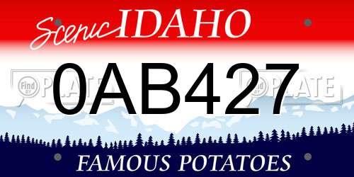 0AB427 Idaho License Plate