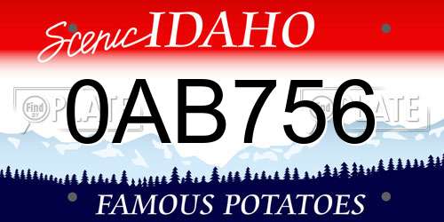 0AB756 Idaho License Plate
