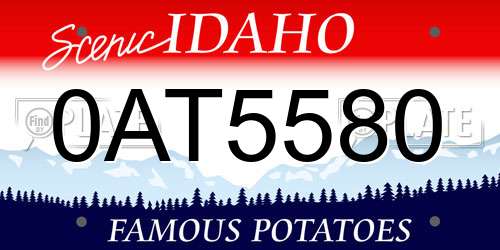 0AT5580 Idaho License Plate