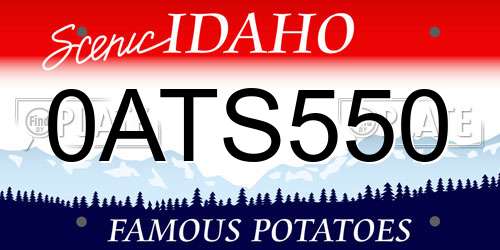 0ATS550 Idaho License Plate