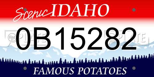 0B15282 Idaho License Plate