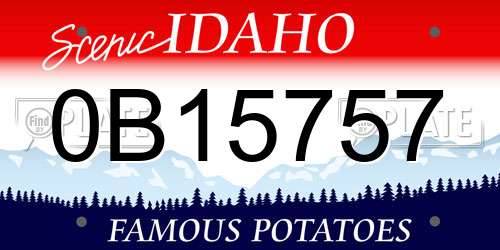 0B15757 Idaho License Plate