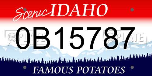 0B15787 Idaho License Plate