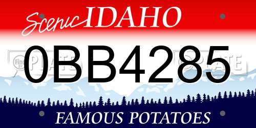 0BB4285 Idaho License Plate