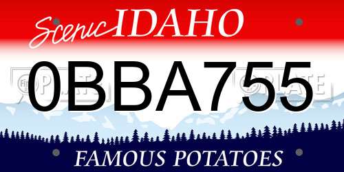 0BBA755 Idaho License Plate