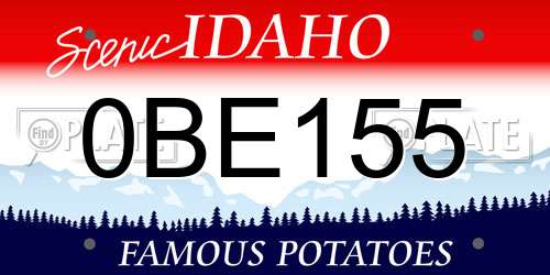 0BE155 Idaho License Plate