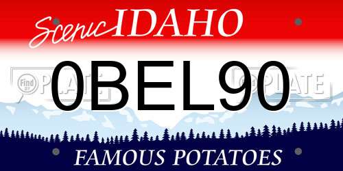 0BEL90 Idaho License Plate