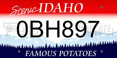 0BH897 Idaho License Plate