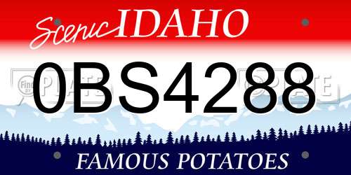 0BS4288 Idaho License Plate