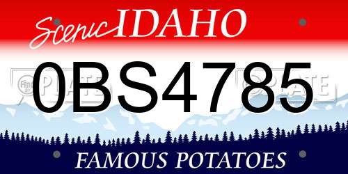0BS4785 Idaho License Plate