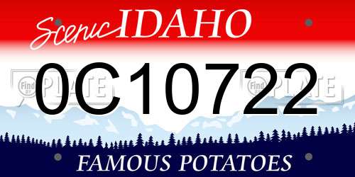 0C10722 Idaho License Plate