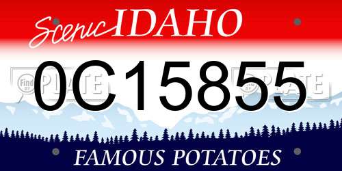 0C15855 Idaho License Plate