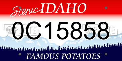 0C15858 Idaho License Plate