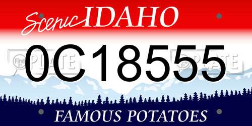 0C18555 Idaho License Plate