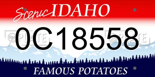 0C18558 Idaho License Plate
