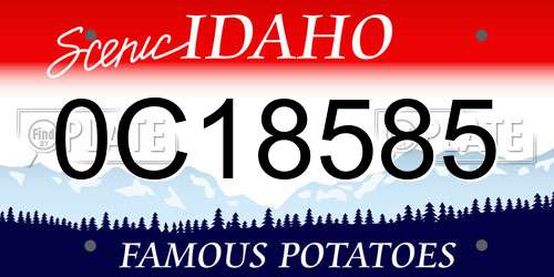 0C18585 Idaho License Plate